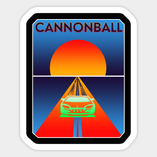 Cannonball Car Run Sticker